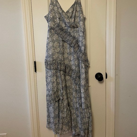Blue Foral Midi Dress - Picture 2 of 4